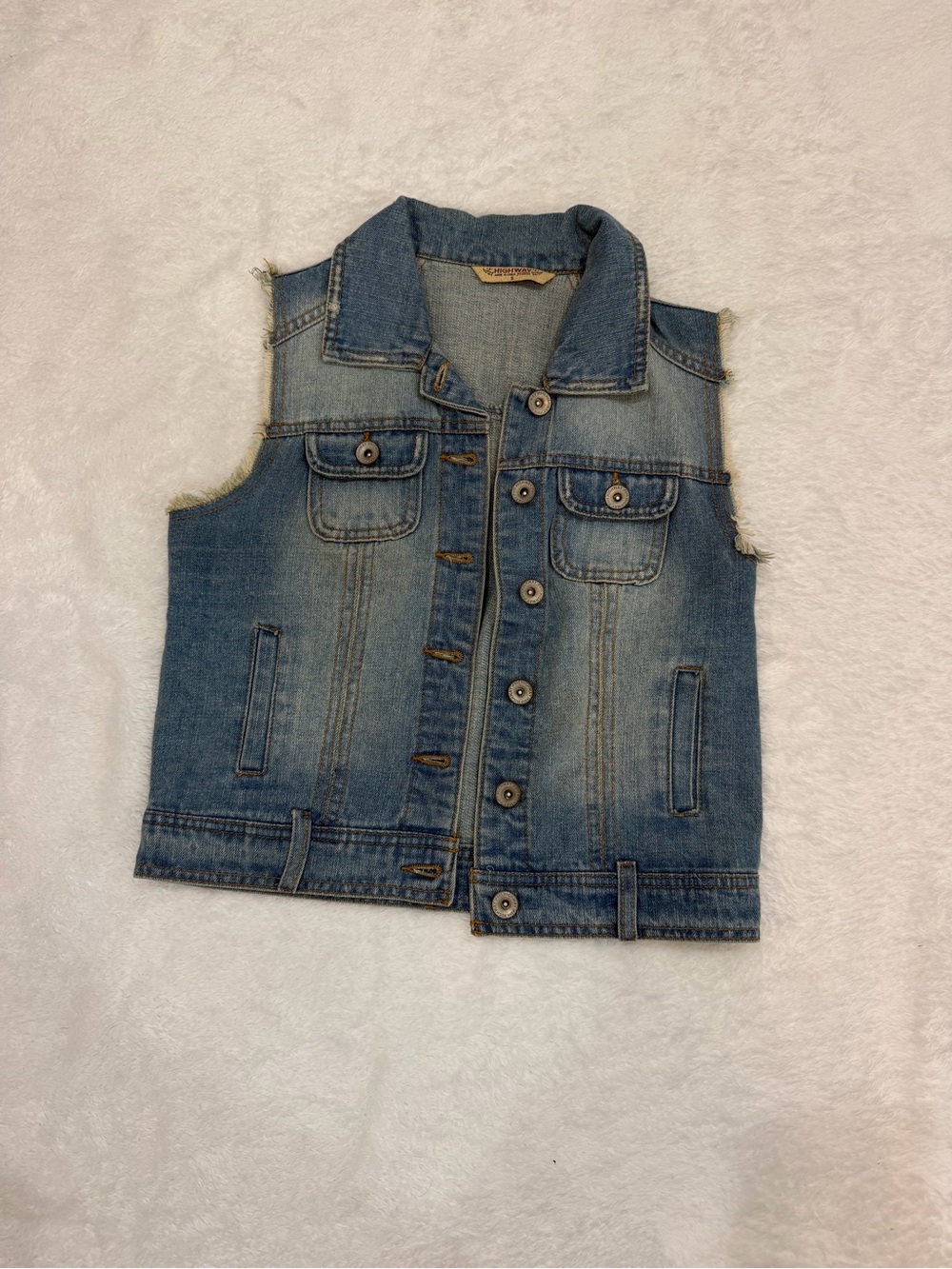 Highway Jeans Sleeveless Denim Vest - Blue